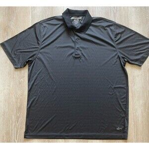 Greg Norman ML75 Play Dry Men's Dark Grey Short Sleeve Polo Golf Shirt XXL
